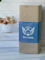 Трикотажне простирадло на резинці Flex Cotton 160x200+25 см, бежеве
