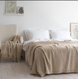 Плед - Покривало La Modno Wool Cotton Balance Champagne Beige 150х200 см