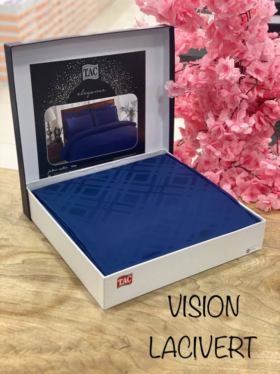 Постільна білизна ТАС Vision lacivert синій євро
