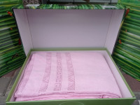 Махрове простирадло Sikel Bamboo Pink 200х220 см