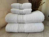 Набір махрових рушників Туреччина 52×77 см із 2-х штук, 80х150 см із 2-х штук, модель 1