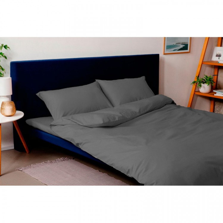 Простынь SoundSleep Dyed Grey ранфорс 160х220 см