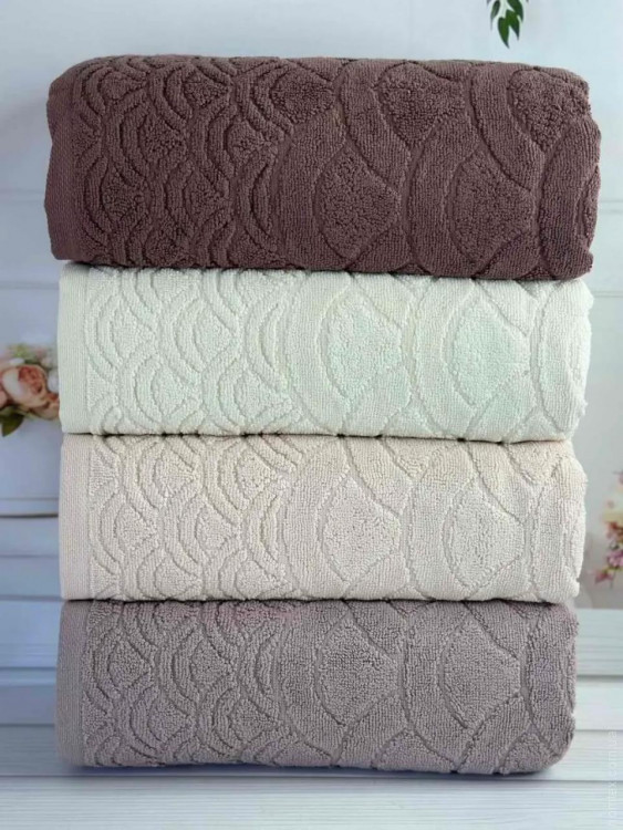 Набір махрових рушників Hazangulu з 4-х штук 70х140 см модель 19