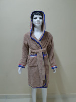 Халат детский Zeron Welsoft 7-8 лет, цвет - бежевый