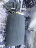 Простынь на резинке Naturel 160x200x30 см с наволочками 50х70 см серая