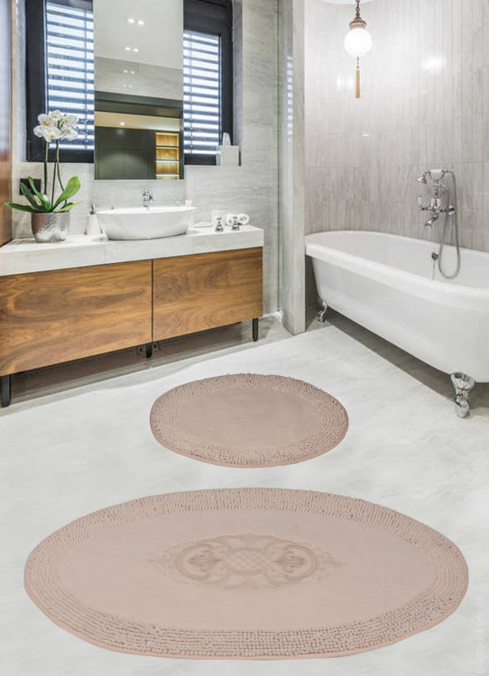 Набор ковриков для ванной комнаты Diva Wazo Cream 60x100+50x60 см