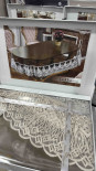 Скатерть силиконовая овальная Maison Royale Lukka 160х220 см с кружевом, модель 1
