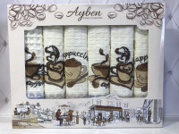 Набор вафельных кухонных полотенец Ayben из 6 шт. 45х70 см., модель 1