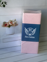 Трикотажне простирадло на резинці Flex Cotton 160x200+25 см, пудрове