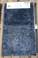 Набор ковриков для ванной Zeron MOSSO модель V1 50x60 см и 60x100 см черно-серый