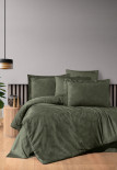 Постільна білизна First Choice жакард Nichol dark green євро