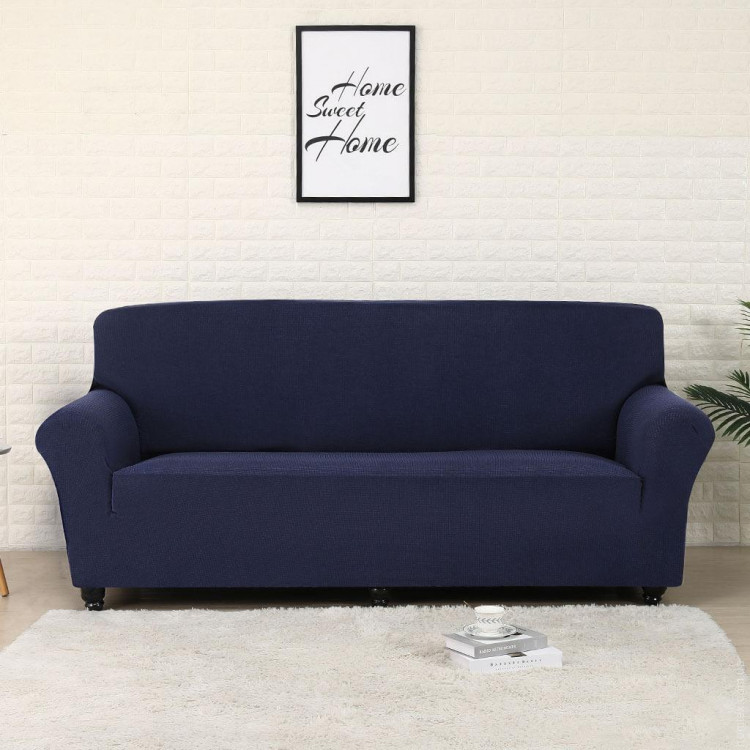 Чехол на 4х местный диван жаккардовый HomyTex Синий Чехол на 4х местный диван жаккардовый HomyTex Синий