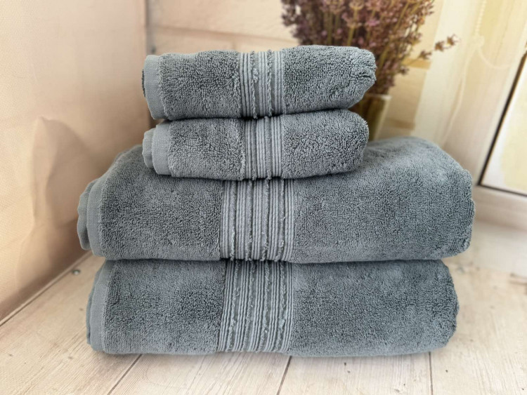 Набір махрових рушників Туреччина 52×77 см із 2-х штук, 80х150 см із 2-х штук, модель 2