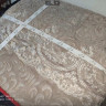 Набор постельное белье с покрывалом Estima с французским кружевом светло-бежевый евро