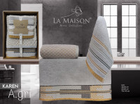 Набор полотенец La Maison Karen a. griиз 3 шт. 30х50 см+ 50х90 см +70x140 см Набор полотенец La Maison Karen a. griиз 3 шт. 30х50 см+ 50х90 см +70x140 см