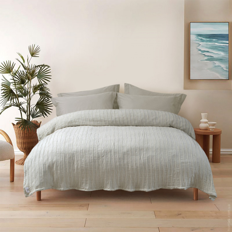 Покрывало пике Lotus Home Cardiff linen серый 240х260 см 