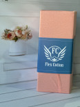 Трикотажне простирадло на резинці Flex Cotton 160x200+25 см, персикова