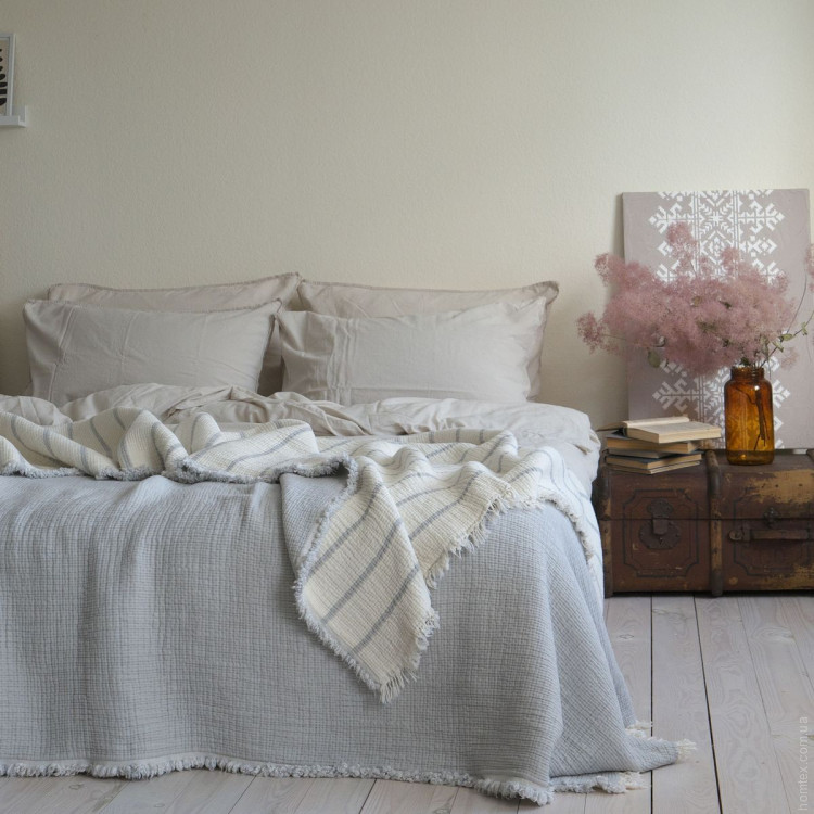 Муслинове покривало La Modno Magic Sky Gray 170x230 см 