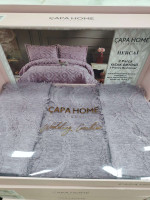 Покрывало Capa Home Hercai 240x260 см с наволочками лиловое