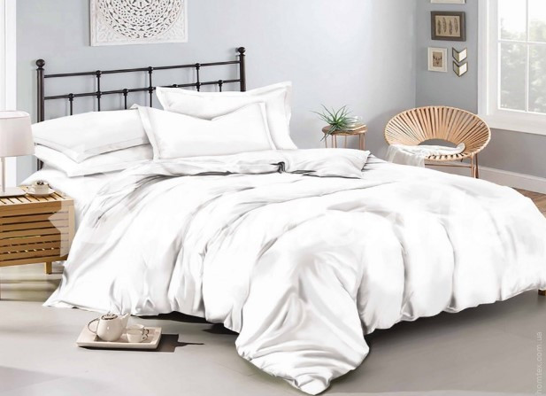 Простынь на резинке SoundSleep Frosty белая 140х200+20 см