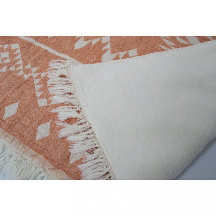 Плед микроплюш Barine Kilim orange (оранжевый) 130x170 см