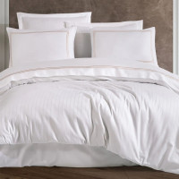 Постельное белье Dantela Vita сатин с вышивкой Imge beyaz белый семейный