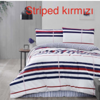 Постільна білизна Altinbasak Striped kirmizi ранфорс євро Постільна білизна Altinbasak Striped kirmizi ранфорс євро