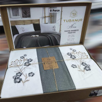 Постільна білизна з піком Tubanur Alina євро з вишивкою