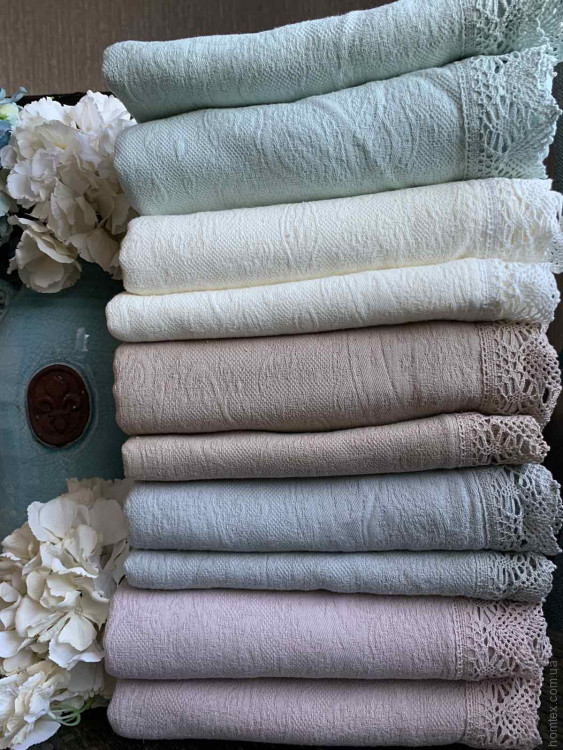 Покривало-піке Gold Soft Life Monela Jakarli Pike Takimi 240x260 см з мереживом - модель 5