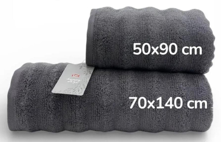 Махровое полотенце Tac Tanes micro cotton Antrasit 70х140 см Махровое полотенце Tac Tanes micro cotton Antrasit 70х140 см