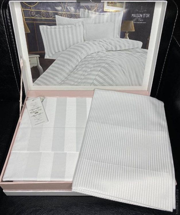 Постельное белье Maison D'or Fous Linens white бамбук белое евро