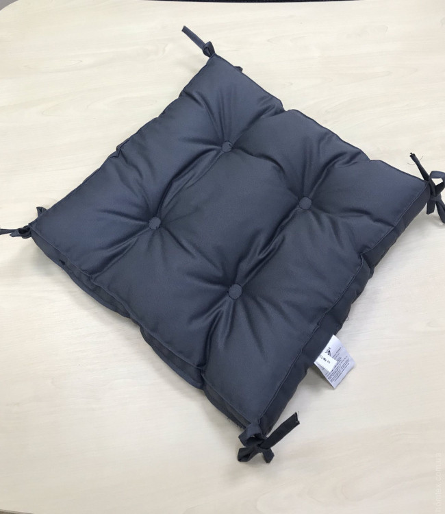 Подушка для стула Vende Classic с завязками 40x40x5 см антрацит