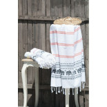 Полотенце Barine Pestemal Adventures Papaya оранжевое 95x175 см 