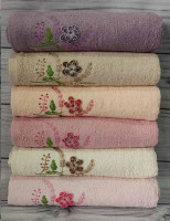Набор махровых полотенец Ma Me Cotton V2 из 6 штук 70х140 см