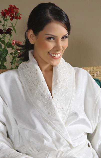 Набор Begonville SANTIS халат + полотенце кремовый
