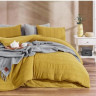 Постельное белье Sikel Patara King Size из муслина горчичное евро макси