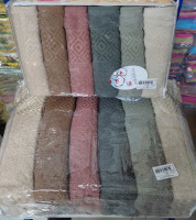 Набор махровых полотенец Cestepe VIP Cotton Vx12 из 6 штук 70х140 см