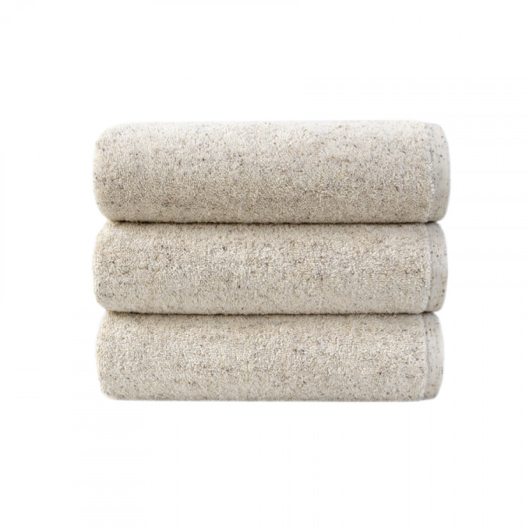 Полотенце махровое Lotus Home Organic natural бежевое 50х90 см