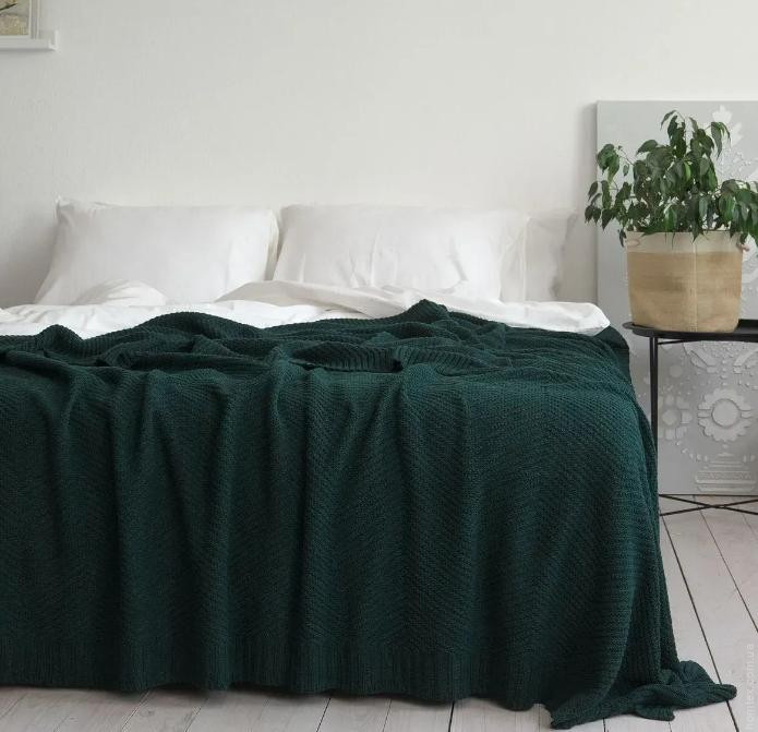 Плед - Покрывало La Modno Wool Cotton Balance Emerald 220х240 см Плед - Покрывало La Modno Wool Cotton Balance Emerald 220х240 см