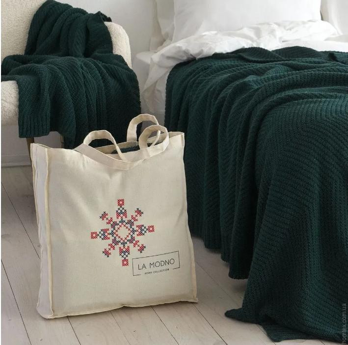 Плед - Покрывало La Modno Wool Cotton Balance Emerald 220х240 см