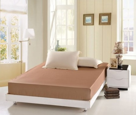 Простынь на резинке Zastelli Джерси-роллы Beige 160х200 см