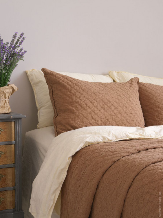 Покрывало с наволочками LIMASSO CAMBRIDGE WOOD SMOKE 180x240 см