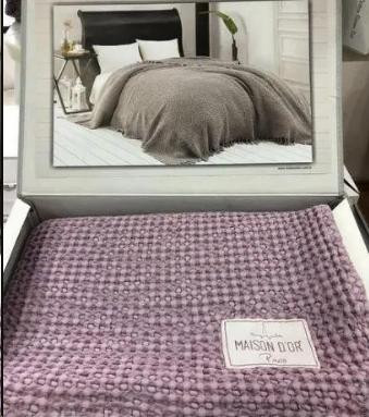 Покривало вафельне Maison Dor Paris emeline lilac (бузкове) 240x260 см