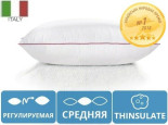 Подушка Mirson антиаллергенная Deluxe Thinsulate средняя регулируемая 40x60 см