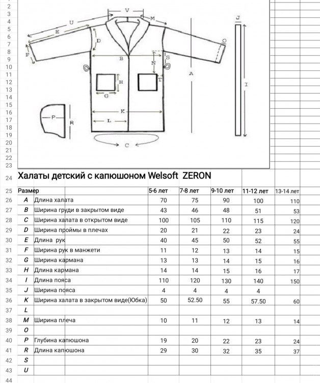 Халат дитячий Zeron Welsoft 7-8 років, колір - темно-сірий