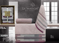 Набор полотенец La Maison Karen pudra из 3 шт. 30х50 см+ 50х90 см +70x140 см Набор полотенец La Maison Karen pudra из 3 шт. 30х50 см+ 50х90 см +70x140 см