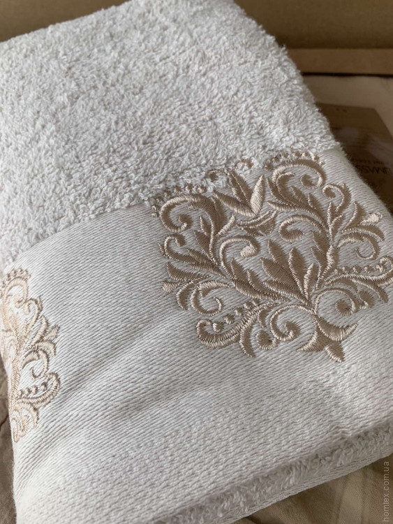 Набір махрових рушників Sikel Purry Cotton із вишивкою V.2 30х50 см 6 шт