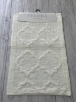 Набор ковриков для ванной Velora Home 50x60 см + 60x100 см, модель V16 молочные
