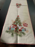 Скатертина гобеленова новорічна Alltex 40x150 см модель 5