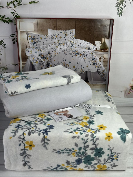 Постільна білизна Romeo Home фланель полуторна модель 7